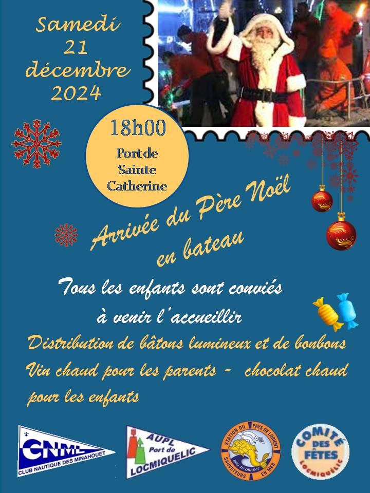 Arrivée du Père Noël le samedi 21/12/2024 à 18h